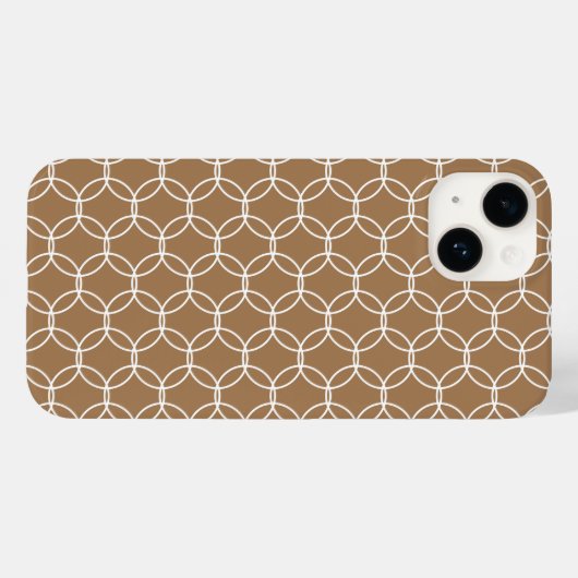 Stijlvol Chic Geometric Pattern Beige Case-Mate iPhone Case (Achterkant (horizontaal))