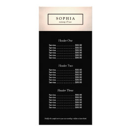 Stijlvol Chic Light Roos Gold Modern Price Menu