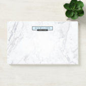 Stijlvol Chic Minimalist Marble Pastel Blue 10"x6" Post-it® Notes (Kantoor)