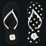 Stijlvol Chic Modern Ivory Polka Dots Mix Monogram Teenslippers<br><div class="desc">Ontworpen door: fat*fa*tin. Eenvoudig aan te passen met uw eigen tekst,  foto of afbeelding. Voor douaneverzoeken,  te contacteren gelieve vet*fa*tin direct. Aangepaste kosten zijn van toepassing op www.zazzle.com/fat_fa_tin www.zazzle.com/color_therapy www.zazzle.com/fatfatin_blue_knot www.zazzle.com/fatfatin_red_knot www.zazzle.com/fatfatin_box www.zazzle.com/fatfatin_ink</div>