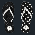 Stijlvol Chic Modern Ivory Polka Dots Mix Monogram Teenslippers<br><div class="desc">Ontworpen door: fat*fa*tin. Eenvoudig aan te passen met uw eigen tekst,  foto of afbeelding. Voor douaneverzoeken,  te contacteren gelieve vet*fa*tin direct. Aangepaste kosten zijn van toepassing op www.zazzle.com/fat_fa_tin www.zazzle.com/color_therapy www.zazzle.com/fatfatin_blue_knot www.zazzle.com/fatfatin_red_knot www.zazzle.com/fatfatin_box www.zazzle.com/fatfatin_ink</div>