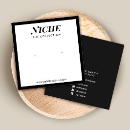 Stijlvol Chic Modern White met juwelier display Vierkante Visitekaartjes