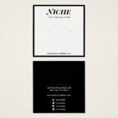 Stijlvol Chic Modern White met juwelier display Vierkante Visitekaartjes (Voorkant /achterkant)