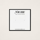 Stijlvol Chic Modern White met juwelier display Vierkante Visitekaartjes (Voorkant)