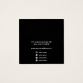 Stijlvol Chic Modern White met juwelier display Vierkante Visitekaartjes (Achterkant)