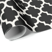 Stijlvol Chic Moroccan Quatrefoil Pattern Monogram Cadeaupapier (Rol Hoek)