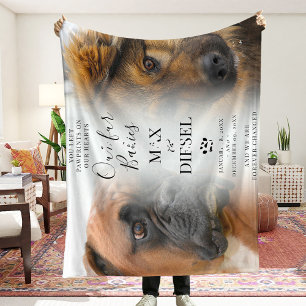 Stijlvol Chic Pet Memorial 2 x Fototoetsenbord Fleece Deken