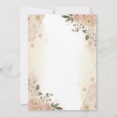 Stijlvol Chic Pumpkin, Flowers Baby shower Kaart (Achterkant)