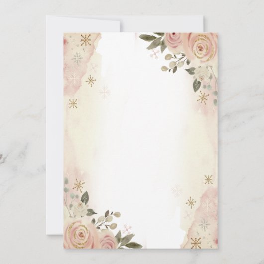 Stijlvol Chic Pumpkin, Flowers Baby shower Kaart (Achterkant)