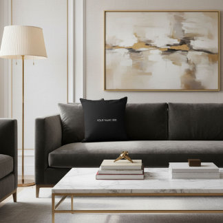 Stijlvol chic trendy cool elegant zwart en wit kussen