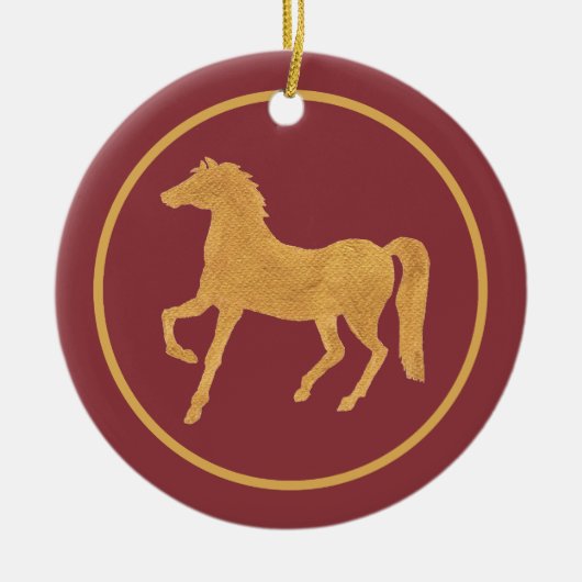 Stijlvol Chinees Jaar van de Horse Ornament (Voorkant)