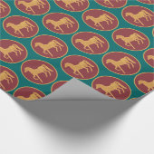 Stijlvol Chinees jaar van de paardenschotel Cadeaupapier (Hoek)