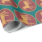 Stijlvol Chinees jaar van de paardenschotel Cadeaupapier (Rol Hoek)