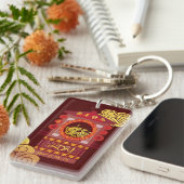 Stijlvol Chinees palanquin Ox 2021 ARK Sleutelhanger (Voorkant Rechts)