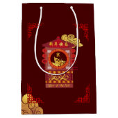Stijlvol Chinees palanquin Rat Jaar 2020 Middelgro Medium Cadeauzakje (Voorkant)