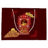 Stijlvol Chinees palanquin Rat Year 2020 Grote GB Groot Cadeauzakje (Achterkant)