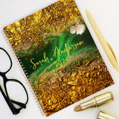 Stijlvol Chique Goud Metallic Folie Groen Jaar 202 Planner