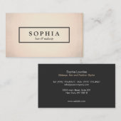 Stijlvol chique licht Roos Goud Modern Visitekaartje (Voorkant / Achterkant)