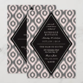 Stijlvol chique mod diamant ikat etnisch Vrijgezel Kaart (Voorkant / Achterkant)