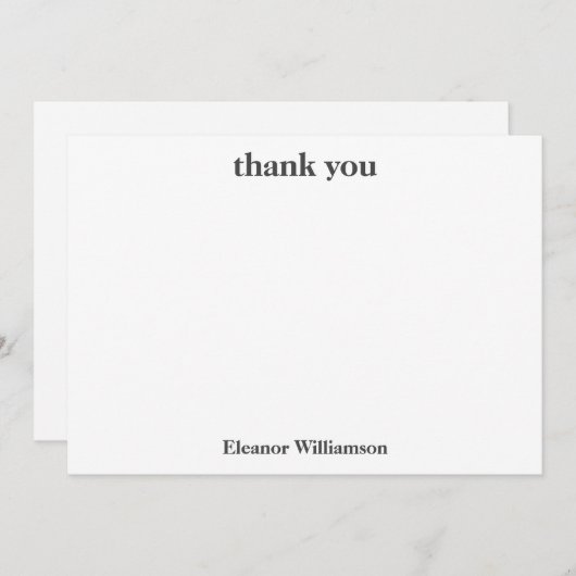 Stijlvol chique zwart wit aangepaste Vrijgezellenf Bedankkaart (Voorkant / Achterkant)