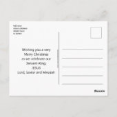 Stijlvol Christelijk kerstfeest Briefkaart (Achterkant)
