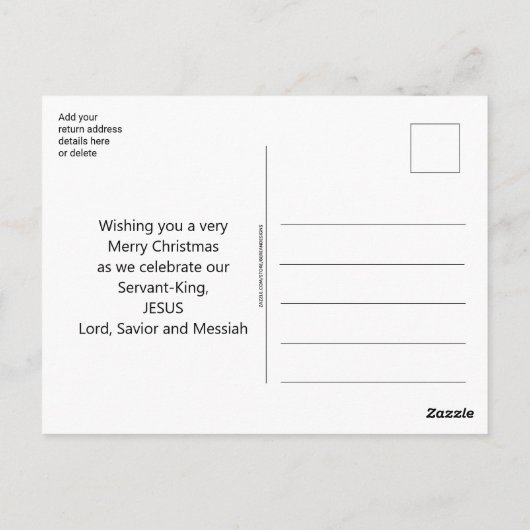 Stijlvol Christelijk kerstfeest Briefkaart (Achterkant)