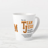 Stijlvol Christelijk monogram van TEAM JESUS Latte Mok (Rechterhoek)