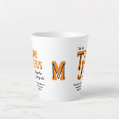 Stijlvol Christelijk monogram van TEAM JESUS Latte Mok (Voorkant)