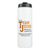 Stijlvol Christelijk monogram van TEAM JESUS Thermosbeker (Voorkant)