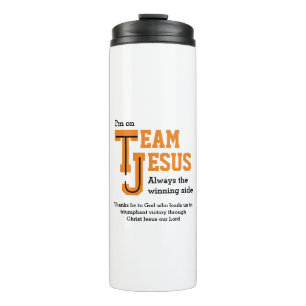 Stijlvol Christelijk monogram van TEAM JESUS Thermosbeker