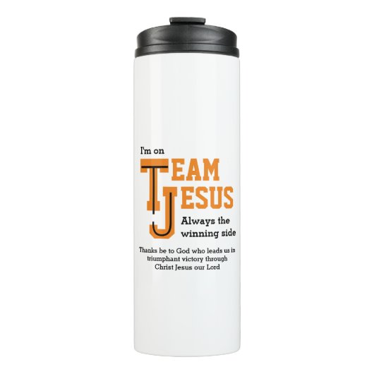 Stijlvol Christelijk monogram van TEAM JESUS Thermosbeker (Voorkant)