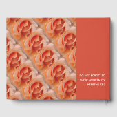 Stijlvol Christelijk PEACH CORAL ROOS Gastenboek (Achterkant)