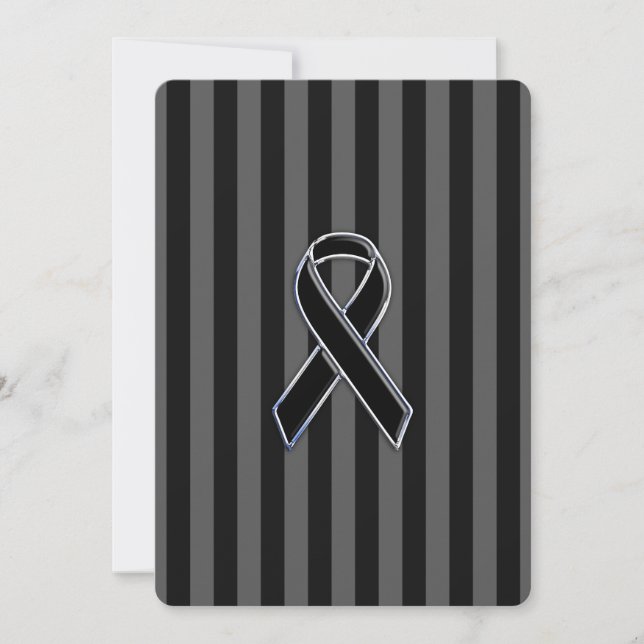 Stijlvol Chrome Zwarte Lint Bewustzijn (Voorkant)