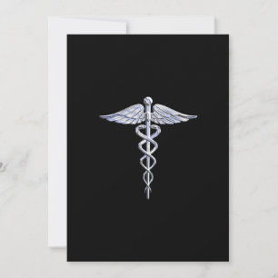 Stijlvol Chroom als het medische symbool Caduceus