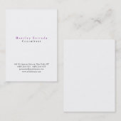 Stijlvol Chubby Plain Simple White Professional Visitekaartje (Voorkant / Achterkant)