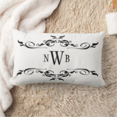 Stijlvol cirkelvormig randmonogram kussen (Deken)