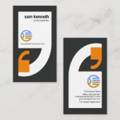 Stijlvol citaat Mark Reporter Journalist Visitekaartje (Voorkant / Achterkant)