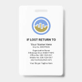 Stijlvol citaat Tekens Motif Press Reporter Badge (Back)