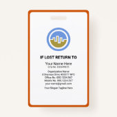 Stijlvol citaat Tekens Motif Press Reporter Badge (Achterkant)