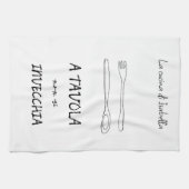 Stijlvol citaat van de italiaanse keukenlepel theedoek (Horizontaal)
