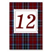 Stijlvol Clan MacTavish Play Wedding Table Number Kaart (Achterkant)