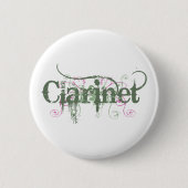 Stijlvol Clarinet Ronde Button 5,7 Cm (Voorkant)