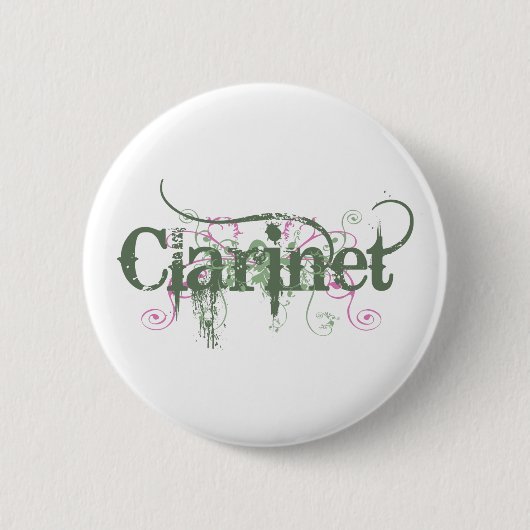 Stijlvol Clarinet Ronde Button 5,7 Cm (Voorkant)