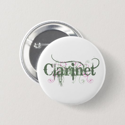 Stijlvol Clarinet Ronde Button 5,7 Cm (Voorkant /achterkant)