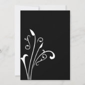 Stijlvol Classic Zwart Retro Ornament Baby shower Kaart (Achterkant)