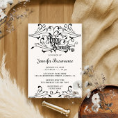 Stijlvol Classic Zwart Retro Ornament Baby shower Kaart