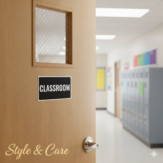 Stijlvol CLASSROOM Label in Rechthoekig Vet Formaa