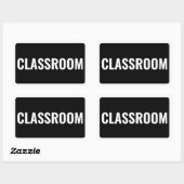 Stijlvol CLASSROOM Label in Rechthoekig Vet Formaa (Vel)