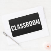 Stijlvol CLASSROOM Label in Rechthoekig Vet Formaa (Envelop)