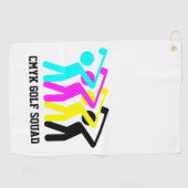 Stijlvol CMYK Golfen Golfhanddoek (Horizontaal)